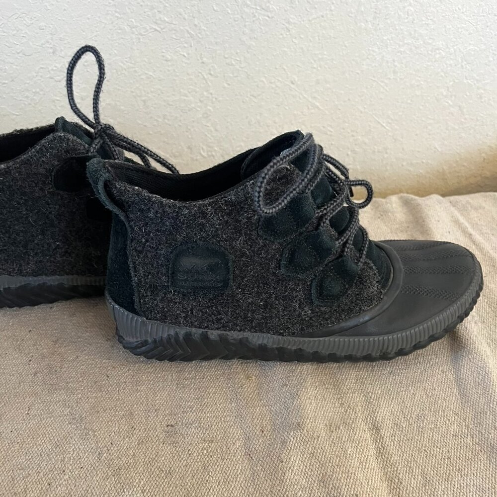 Sorel Woman's Black Out N About Plus Shell Ankle Waterproof Boots Sz 8.5 - Picture 3 of 12